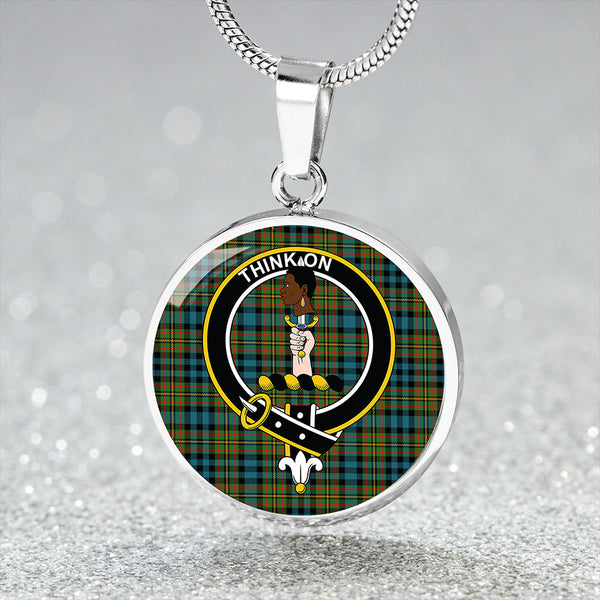 MacLellan Ancient Clan Badge Tartan Classic Circle Necklace