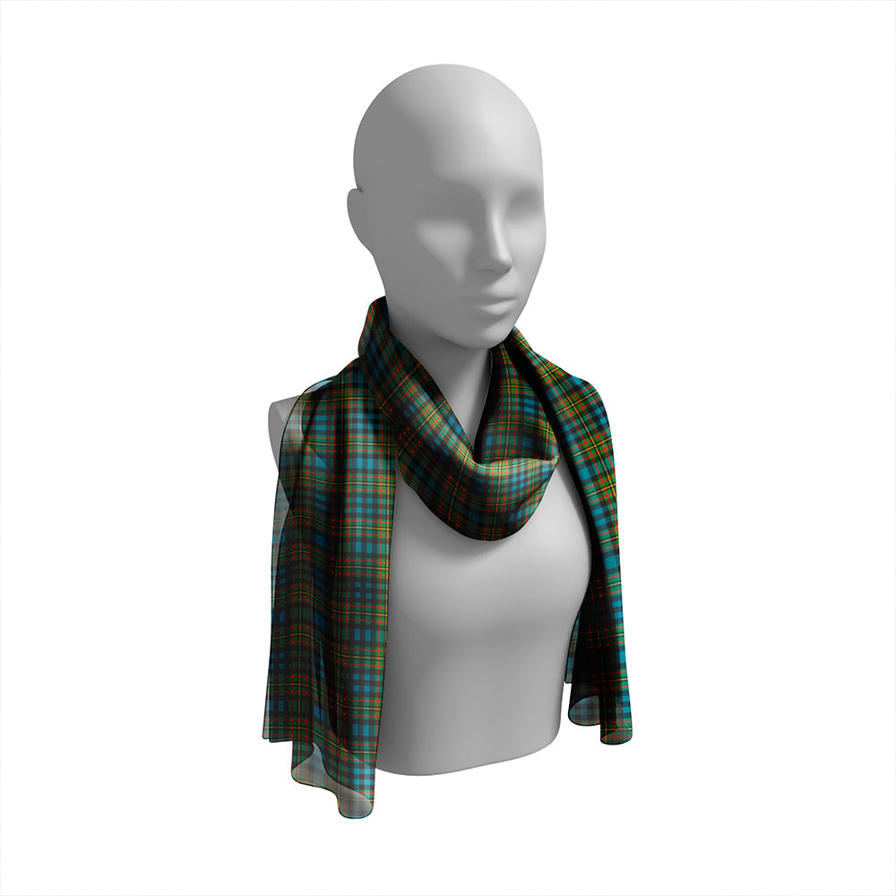 MacLellan Ancient Tartan Classic Silk Habotai Long Scarf