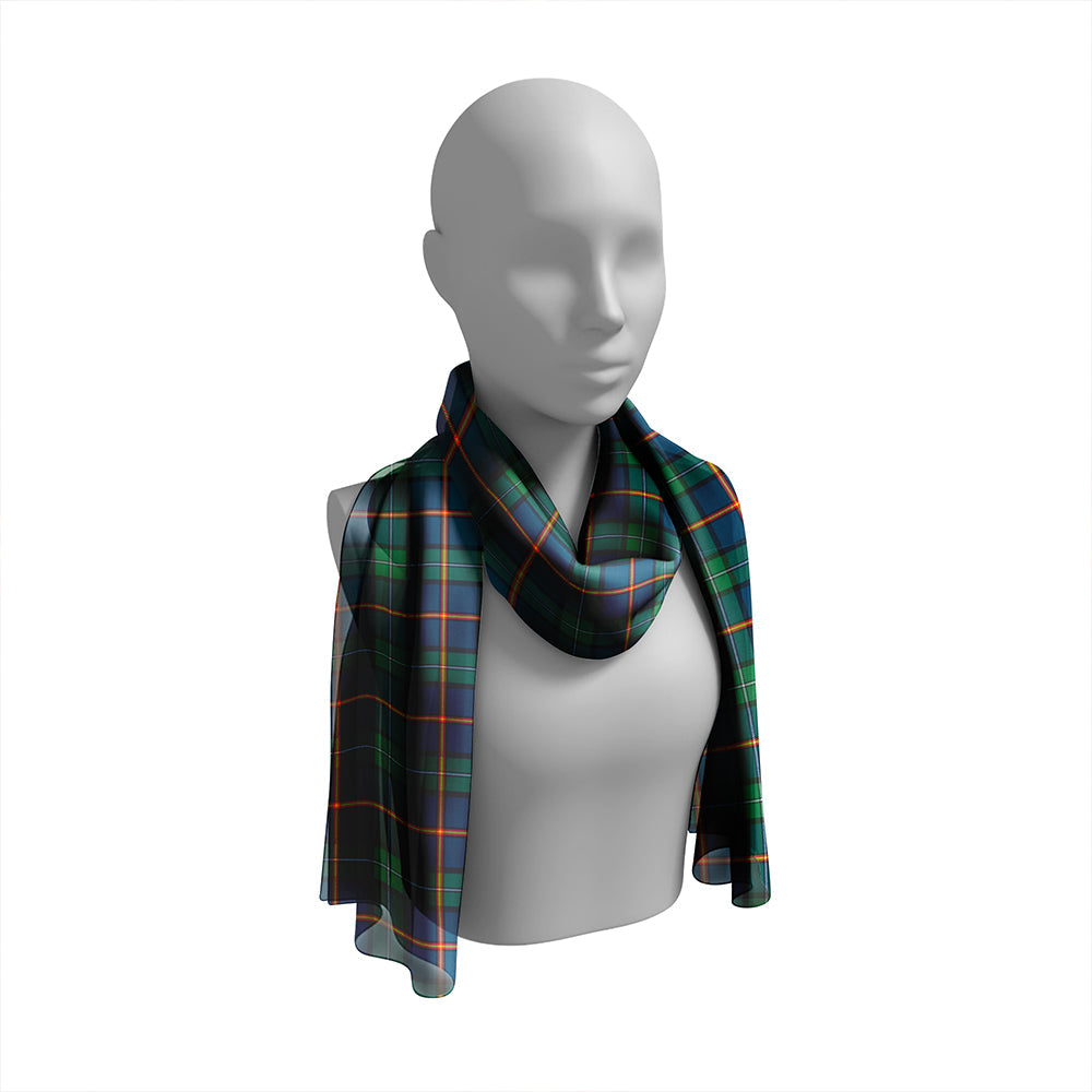 MacLeod German Modern Tartan Classic Silk Habotai Long Scarf