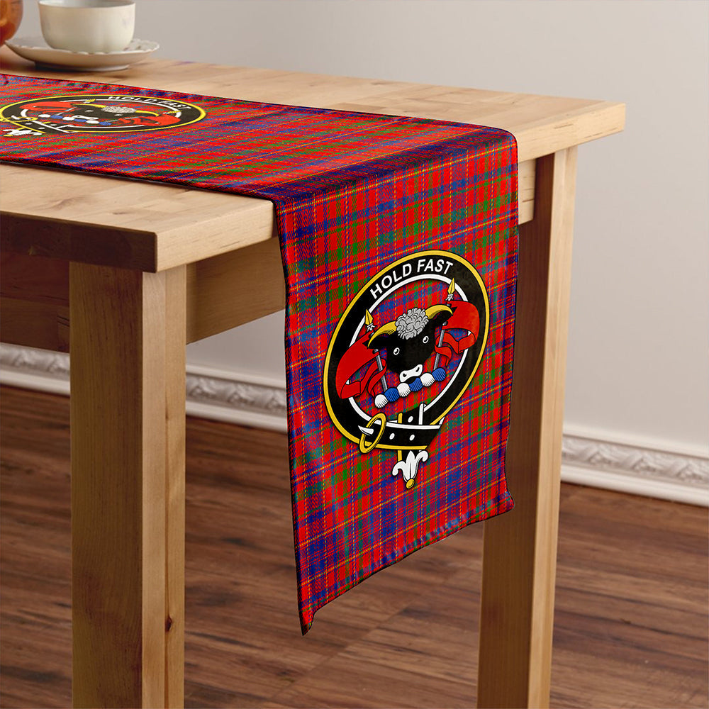 MacLeod Red Modern Clan Badge Tartan Table Runner