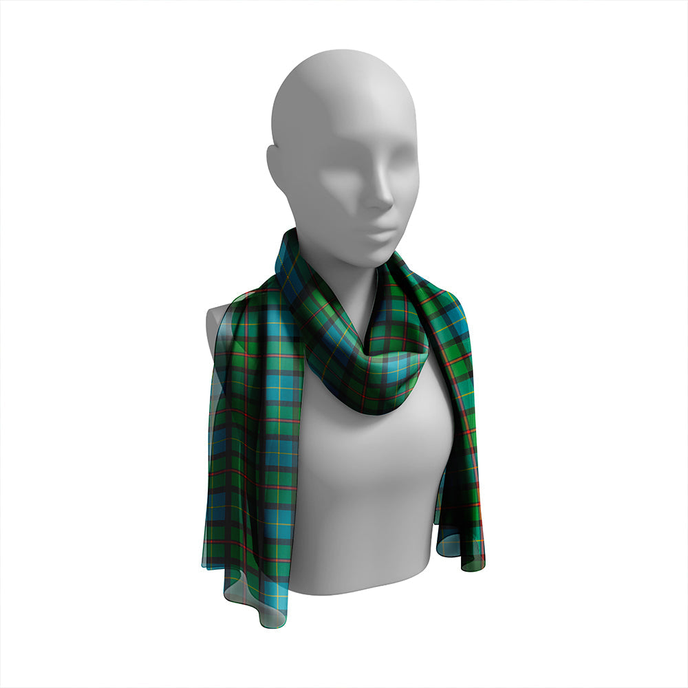 MacLeod of Assynt Ancient Tartan Classic Silk Habotai Long Scarf