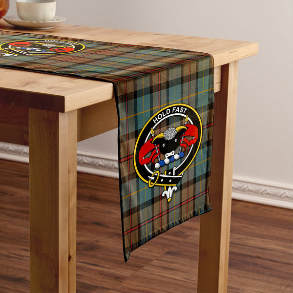 MacLeod of Assynt Weathered Clan Badge Tartan Table Runner