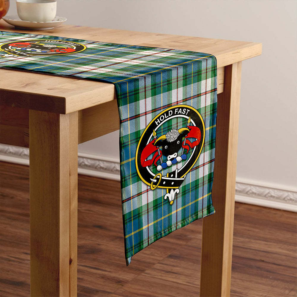 MacLeod of California Ancient Clan Badge Tartan Table Runner