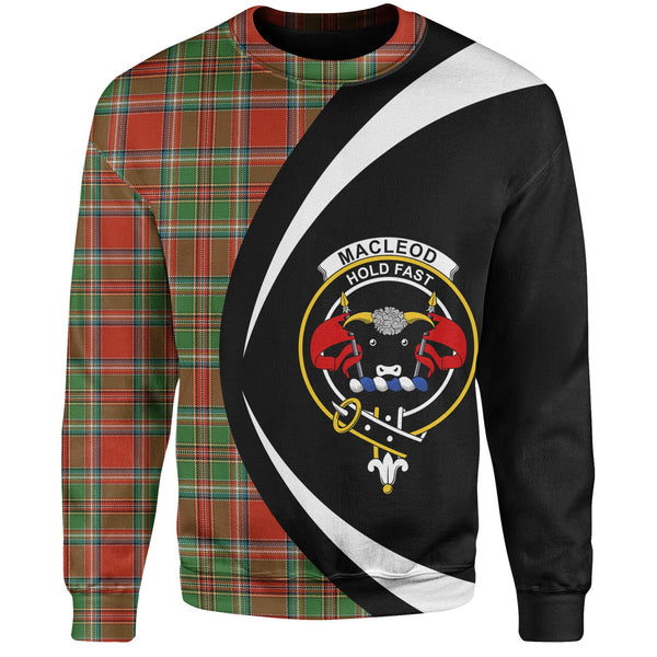 MacLeod of Gesto Ancient Clan Badge Tartan Sweatshirt Circle Style Personalized