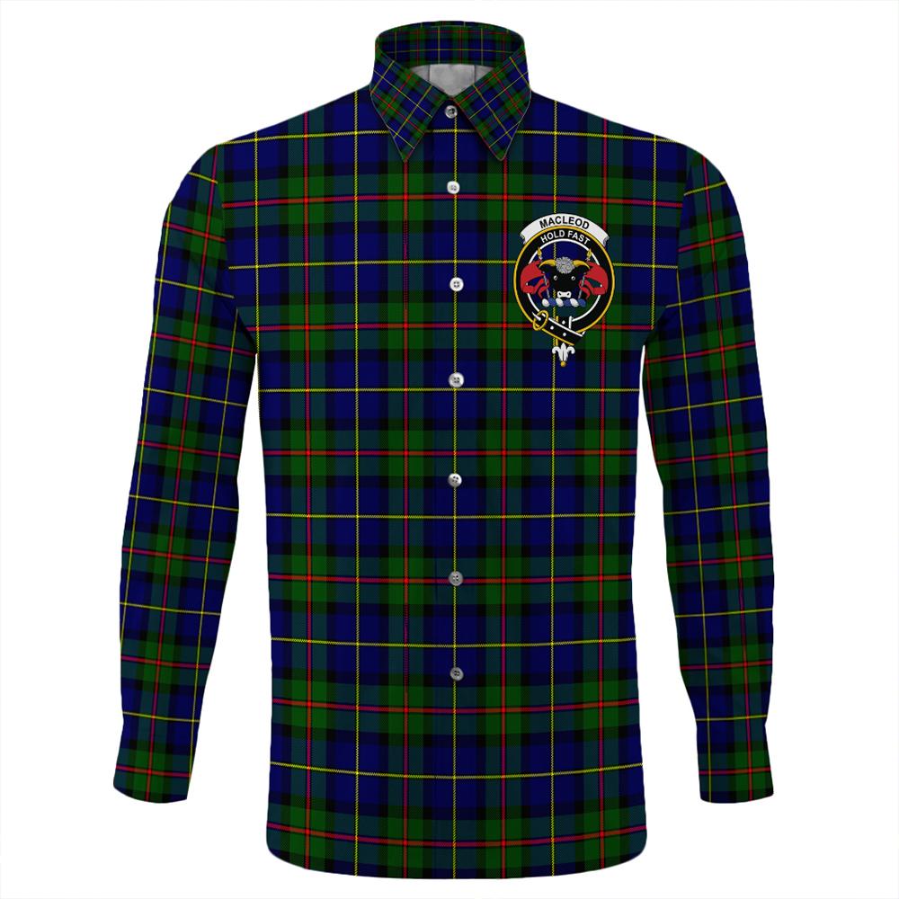 MacLeod of Harris Modern Tartan Classic Crest Long Sleeve Button Shirt