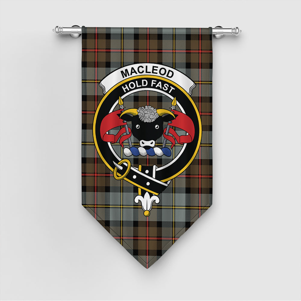 MacLeod of Harris Weathered Tartan Classic Crest Gonfalon