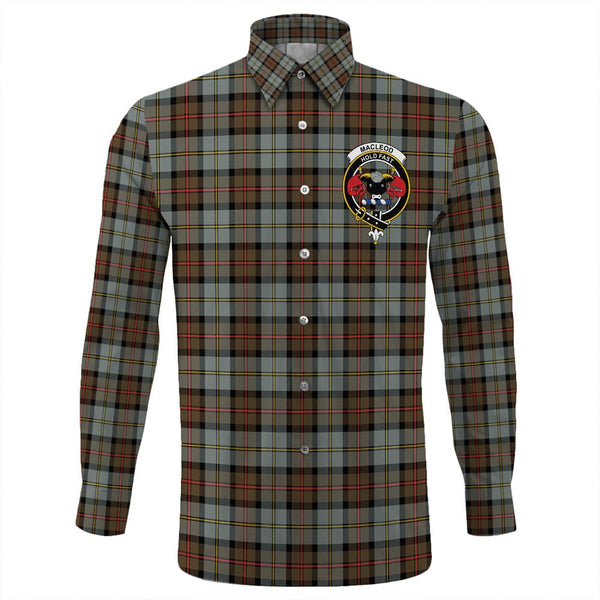 MacLeod of Harris Weathered Tartan Classic Crest Long Sleeve Button Shirt