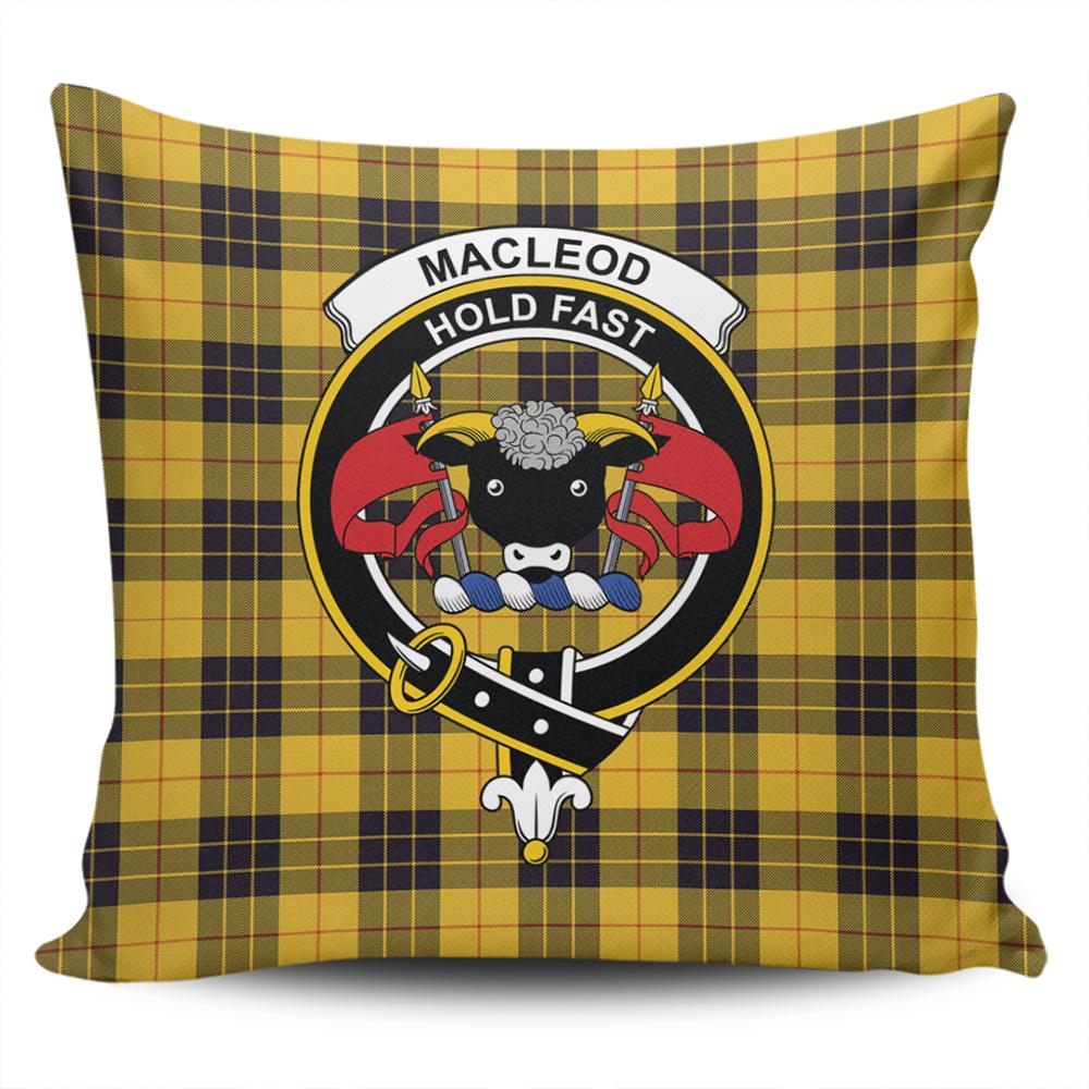 MacLeod of Lewis Ancient Tartan Classic Crest Pillow Cover