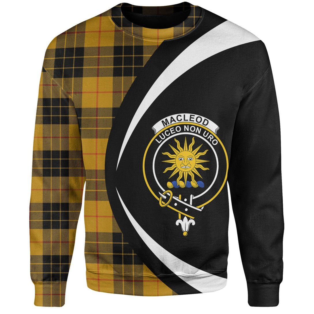 MacLeod of Lewis Ancient Clan Badge Tartan Sweatshirt Circle Style Personalized