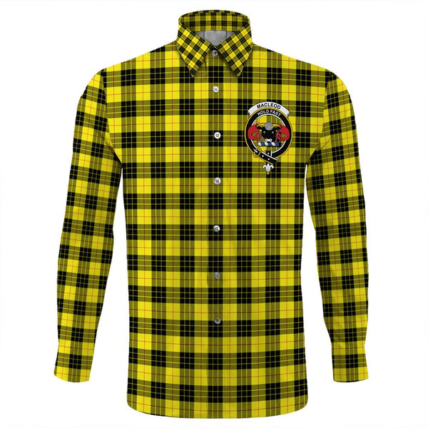 MacLeod of Lewis Modern Tartan Classic Crest Long Sleeve Button Shirt