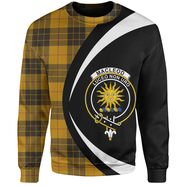 MacLeod of Lewis Weathered Clan Badge Tartan Sweatshirt Circle Style Personalized