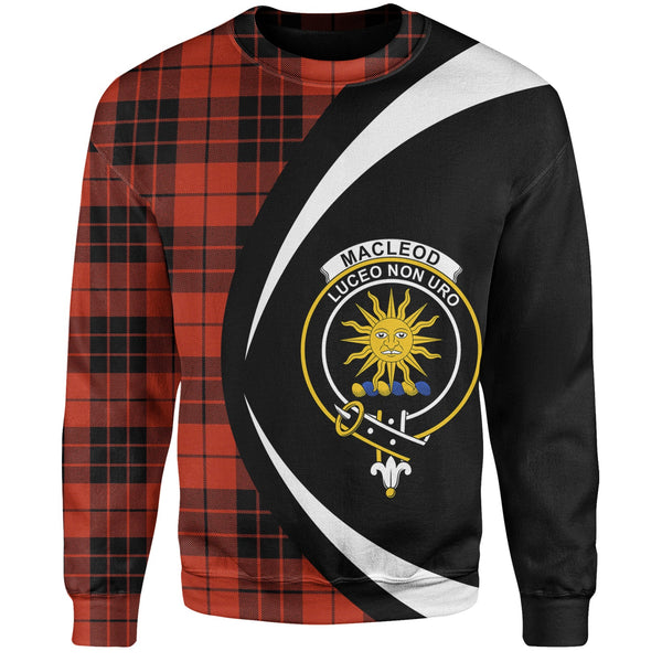 MacLeod of Raasay Ancient Clan Badge Tartan Sweatshirt Circle Style Personalized