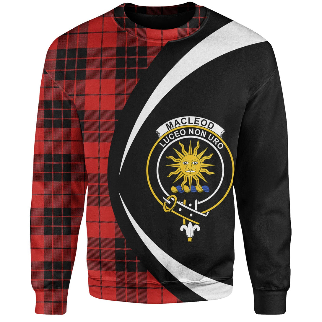 MacLeod of Raasay Modern Clan Badge Tartan Sweatshirt Circle Style Personalized