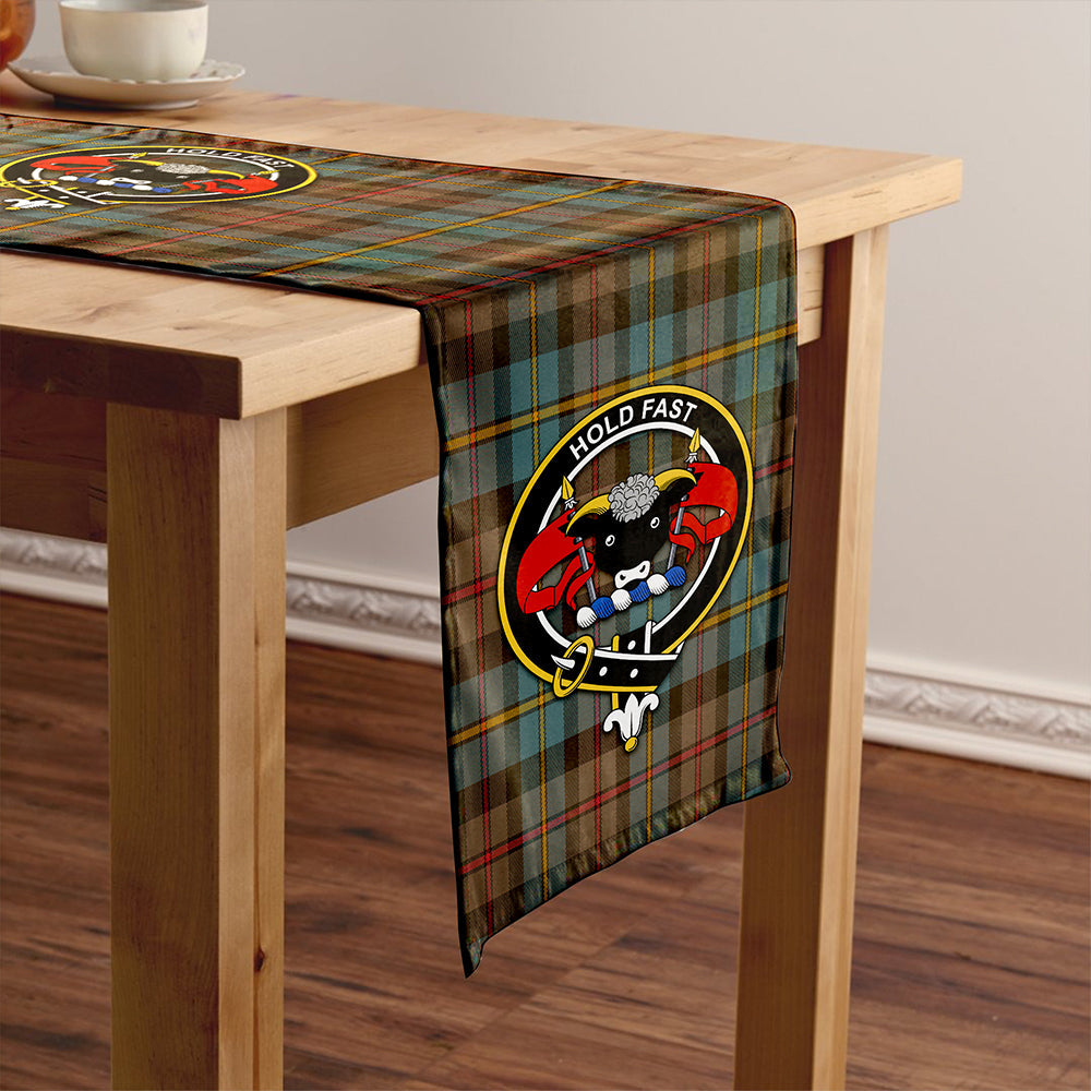 MacLeod of Skeabost Weathered Clan Badge Tartan Table Runner