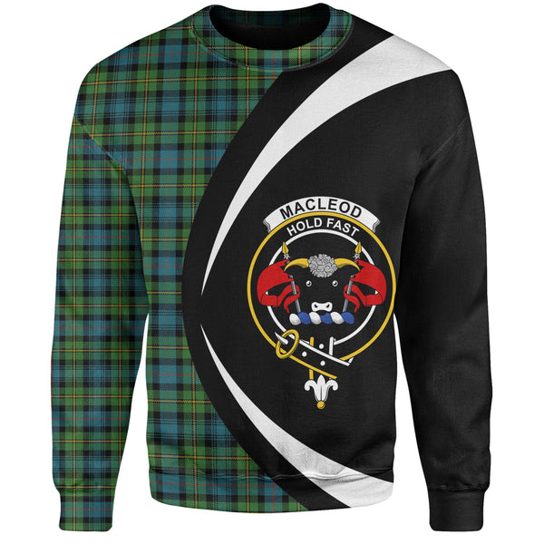 MacLeod of Skye Ancient Clan Badge Tartan Sweatshirt Circle Style Personalized