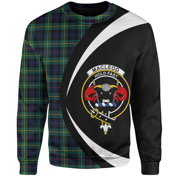 MacLeod of Skye Modern Clan Badge Tartan Sweatshirt Circle Style Personalized