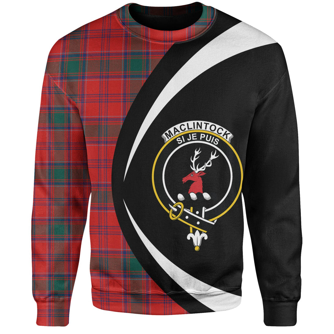 MacLintock Modern Clan Badge Tartan Sweatshirt Circle Style Personalized