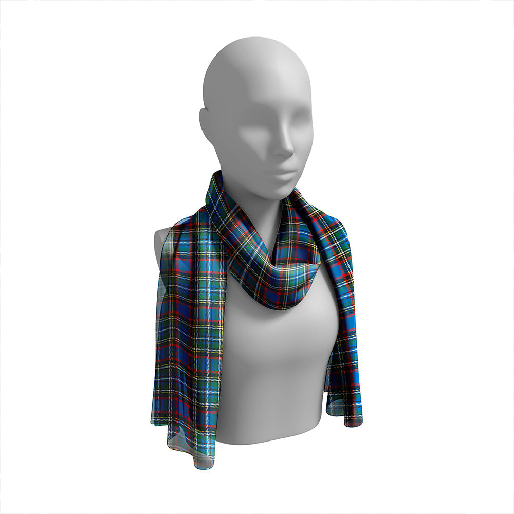 MacLulich Ancient Tartan Classic Silk Habotai Long Scarf