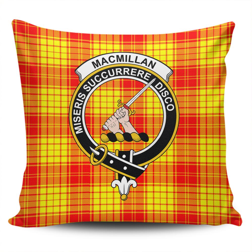 MacMillan Clan Tartan Classic Crest Pillow Cover