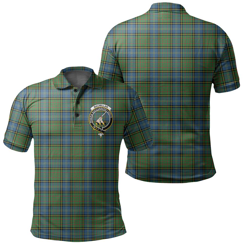 MacMillan Hunting Ancient Tartan Classic Crest Polo Shirt