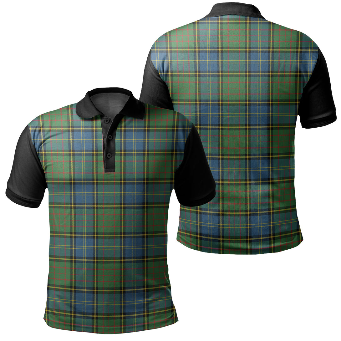 MacMillan Hunting Ancient Tartan Classic Polo Shirt Black Neck 1 Style