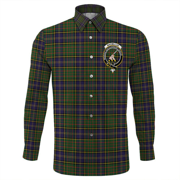 MacMillan Hunting Modern Tartan Classic Crest Long Sleeve Button Shirt