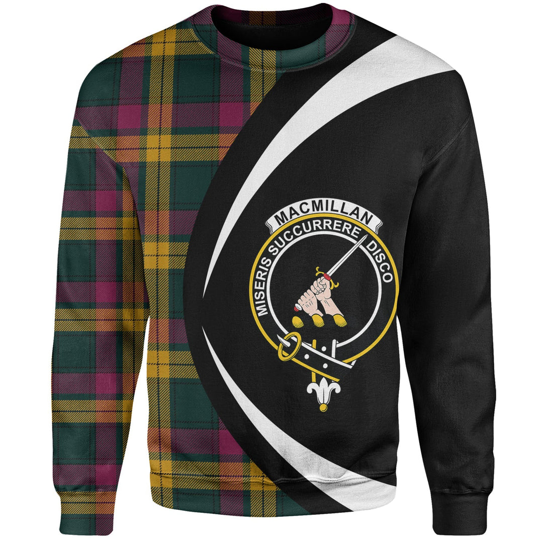 MacMillan Modern Clan Badge Tartan Sweatshirt Circle Style Personalized