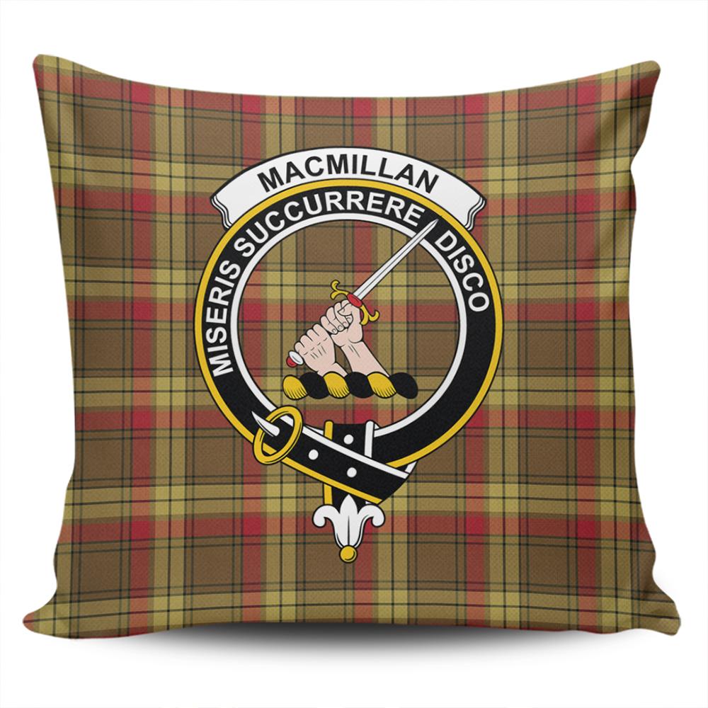 MacMillan Old Weathered Tartan Classic Crest Pillow Cover