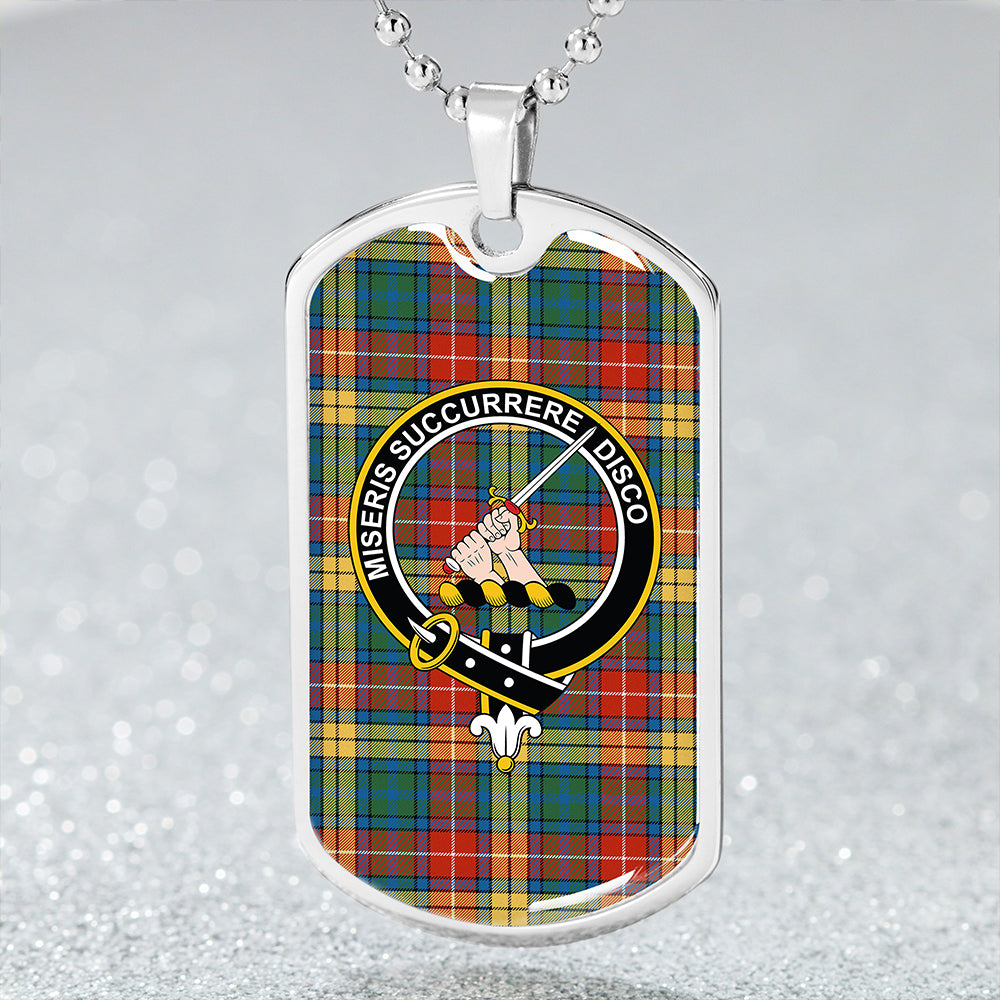 MacMillan #2 Ancient Clan Badge Classic Tartan Dog Tag Necklace