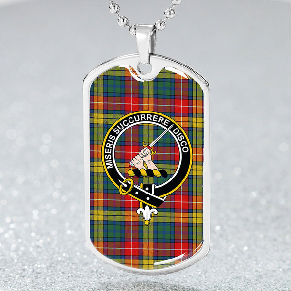 MacMillan #2 Modern Clan Badge Classic Tartan Dog Tag Necklace