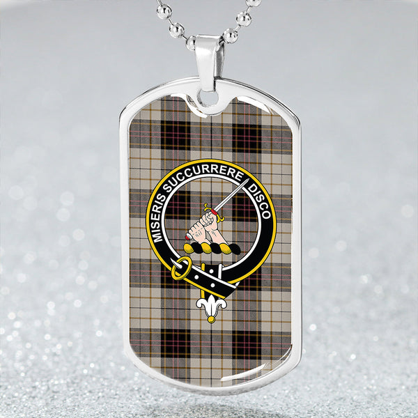 MacMillan #3 Ancient Clan Badge Classic Tartan Dog Tag Necklace