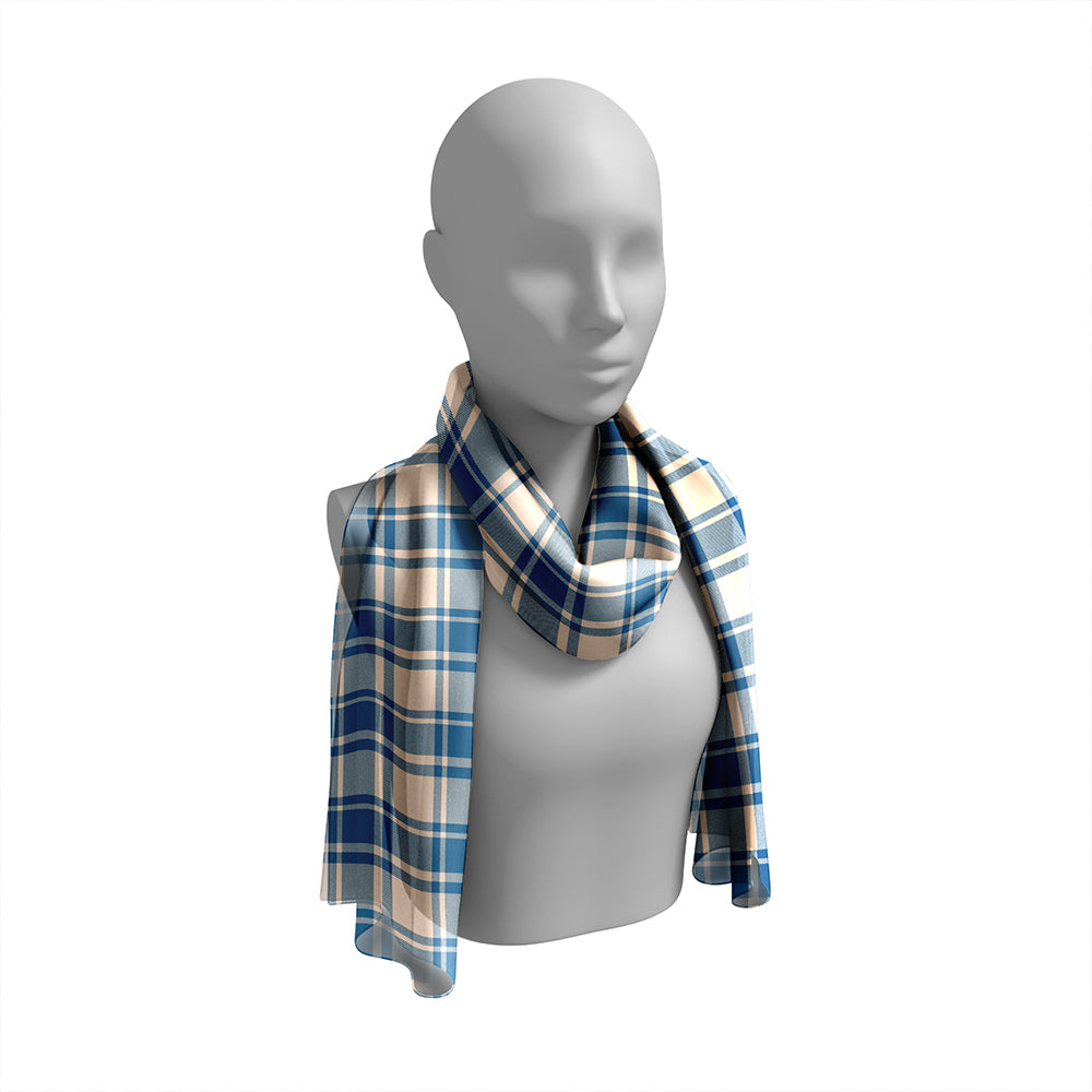 MacMugen Modern Tartan Classic Silk Habotai Long Scarf