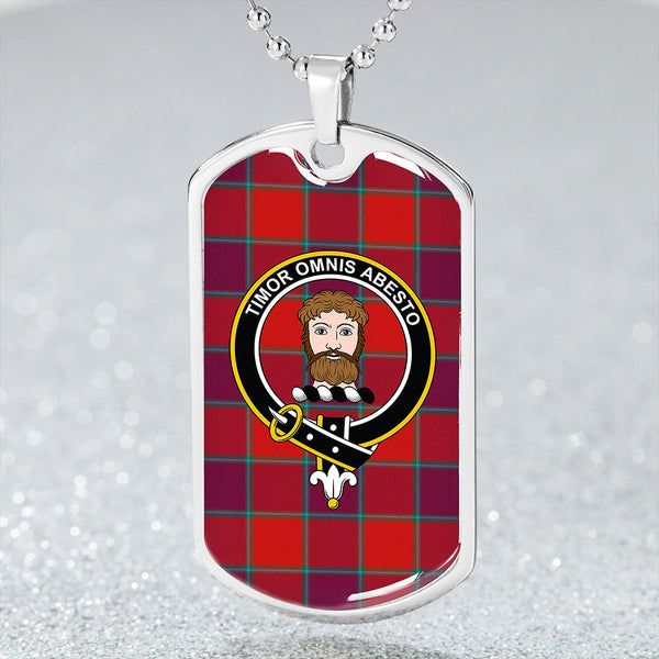 MacNab Smith Modern Clan Badge Classic Tartan Dog Tag Necklace