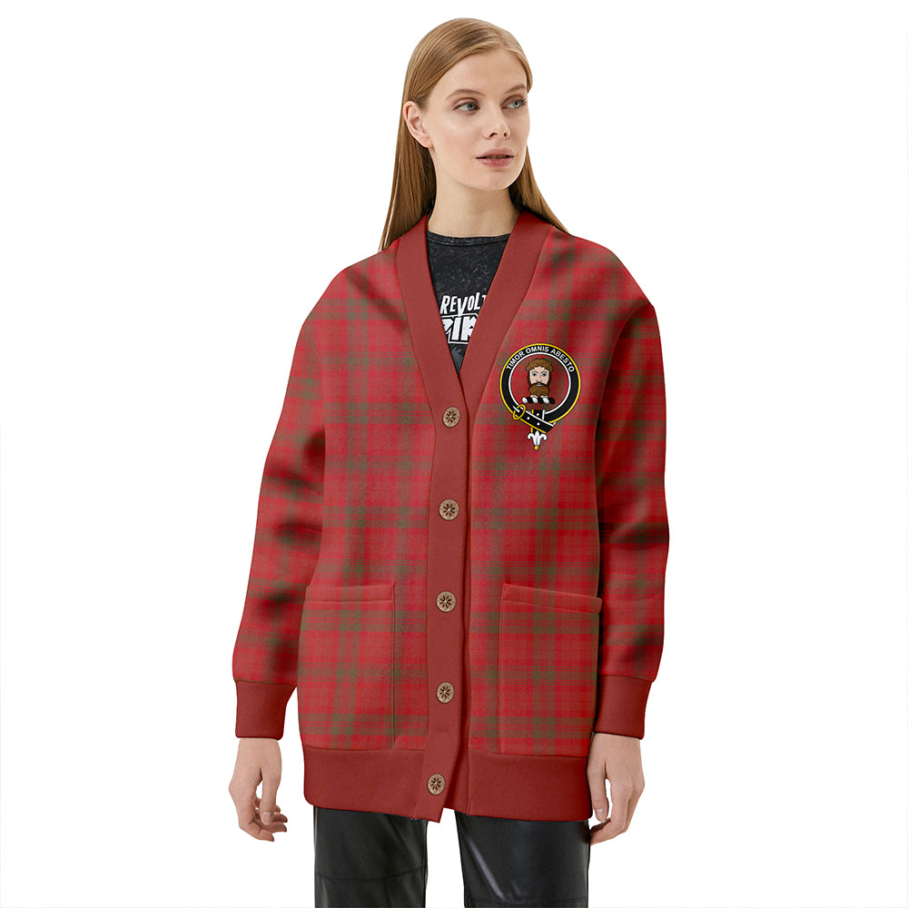 MacNab Weathered Clan Badge Tartan V-neck Cardigan