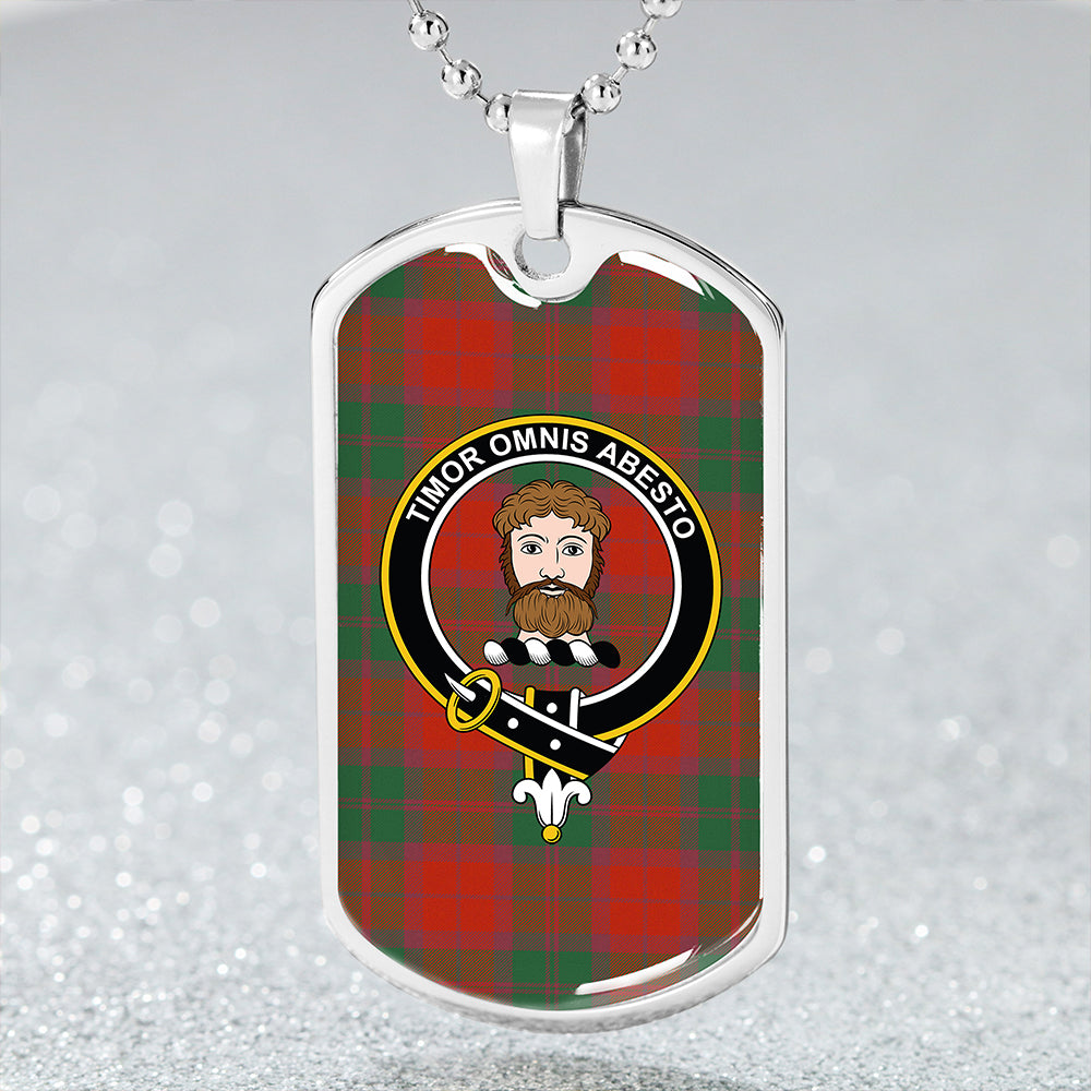 MacNab #2 Ancient Clan Badge Classic Tartan Dog Tag Necklace