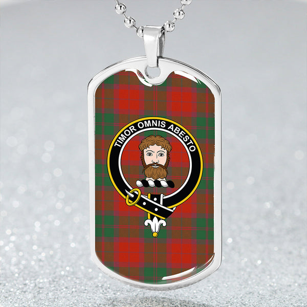 MacNab #2 Ancient Clan Badge Classic Tartan Dog Tag Necklace