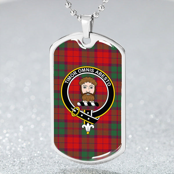 MacNab #2 Modern Clan Badge Classic Tartan Dog Tag Necklace