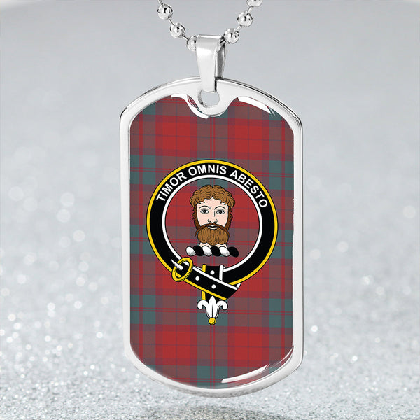 MacNab #2 Weathered Clan Badge Classic Tartan Dog Tag Necklace