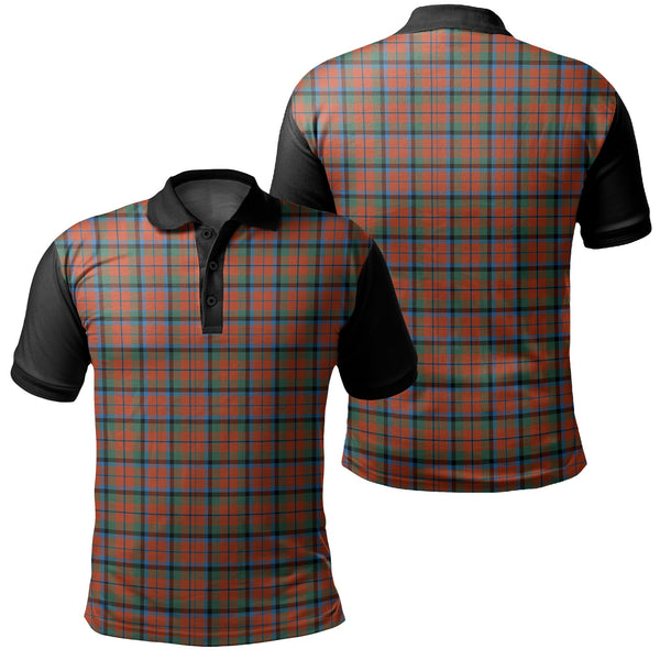 MacNaughton Ancient Tartan Classic Polo Shirt Black Neck 1 Style