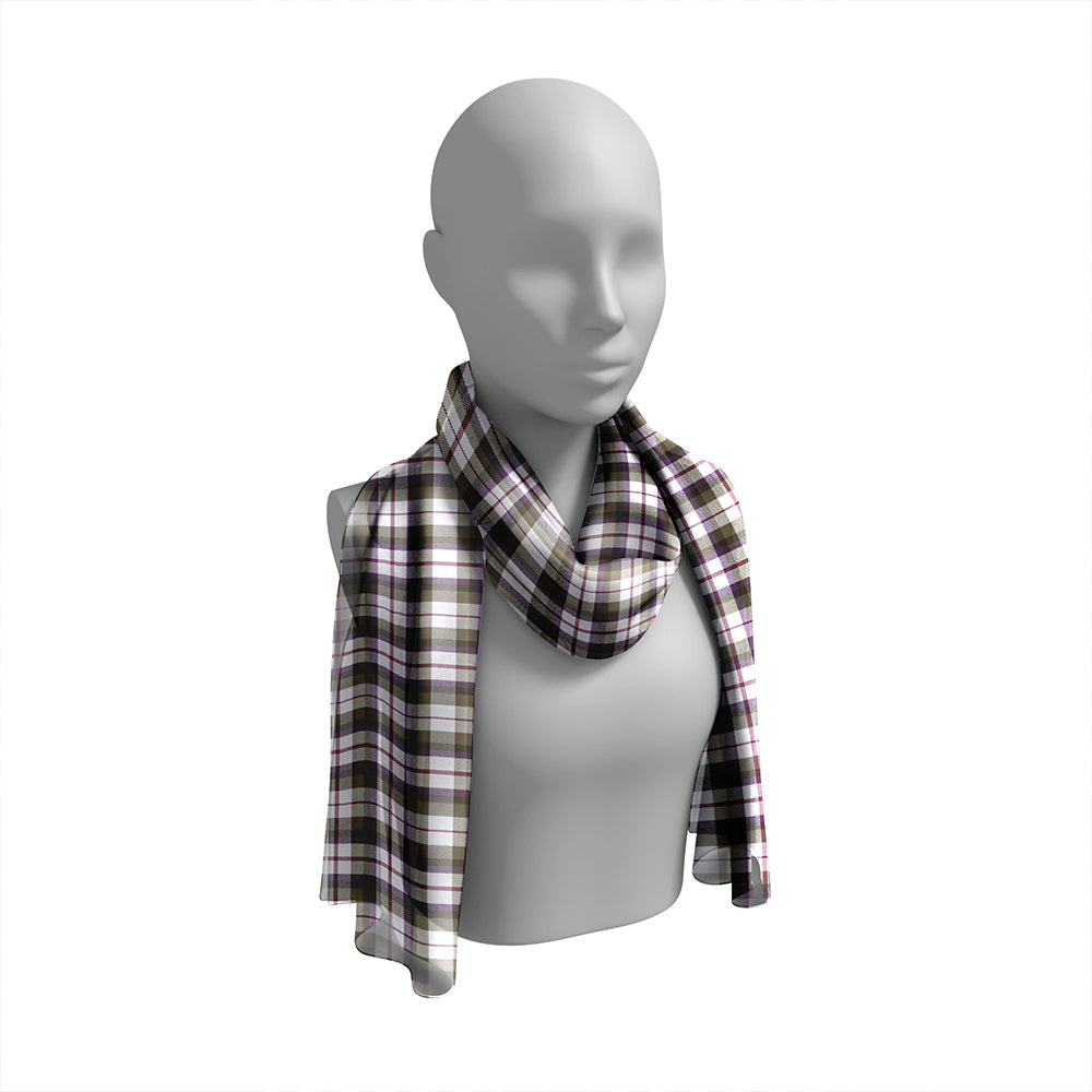 MacNaughton Dress Weathered Tartan Classic Silk Habotai Long Scarf