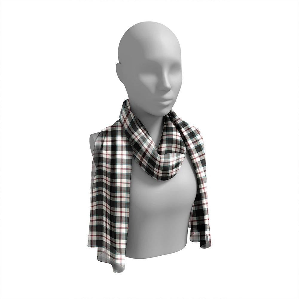 MacNaughton Dress #2 Weathered Tartan Classic Silk Habotai Long Scarf