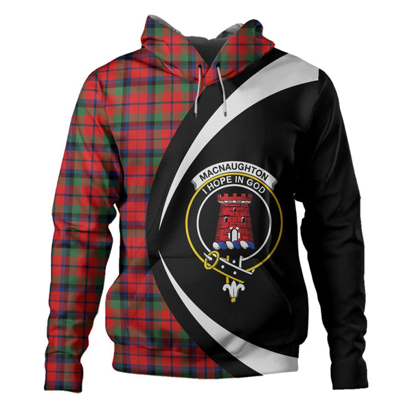 MacNaughton Modern Clan Badge Tartan Hoodie Circle Style