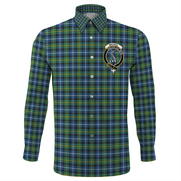 MacNeill of Barra Ancient Tartan Classic Crest Long Sleeve Button Shirt