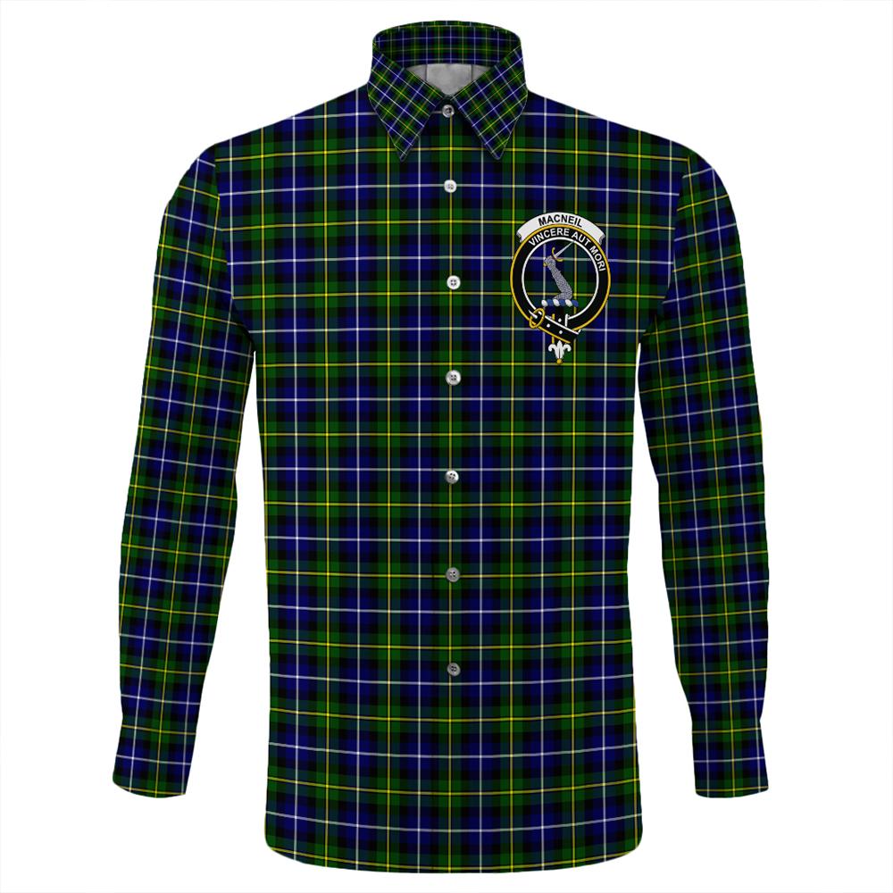 MacNeill of Barra Modern Tartan Classic Crest Long Sleeve Button Shirt