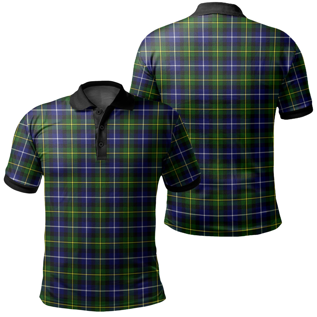 MacNeill of Barra Modern Tartan Classic Polo Shirt Black Neck 2 Style