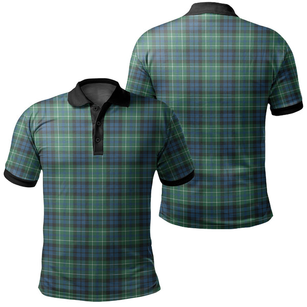 MacNeill of Colonsay Ancient Tartan Classic Polo Shirt Black Neck 2 Style