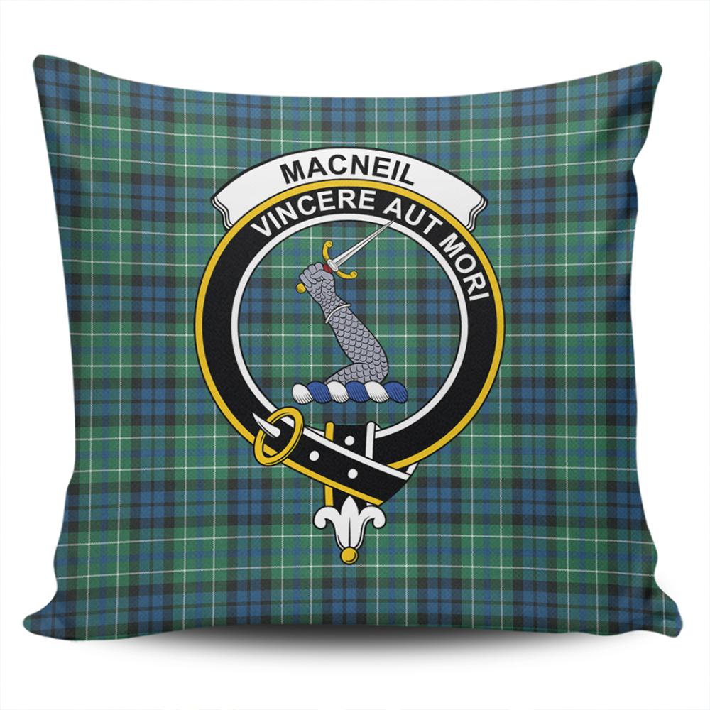 MacNeill of Colonsay Ancient Tartan Classic Crest Pillow Cover