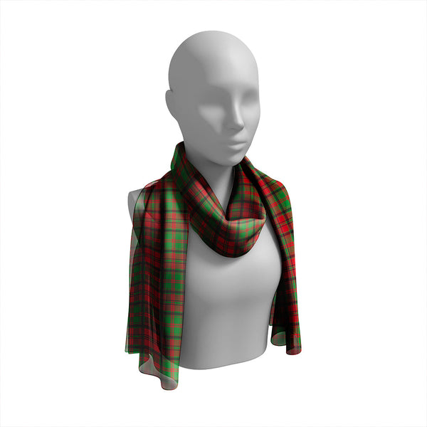 MacNeish Modern Tartan Classic Silk Habotai Long Scarf