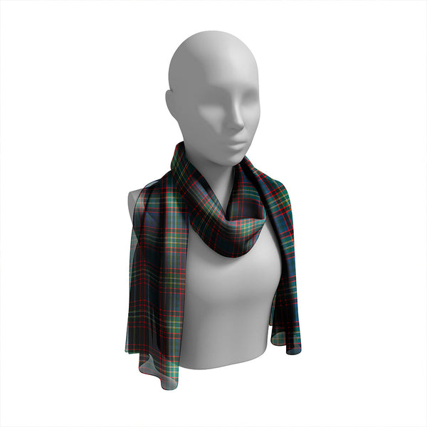 MacNicol Hunting Modern Tartan Classic Silk Habotai Long Scarf