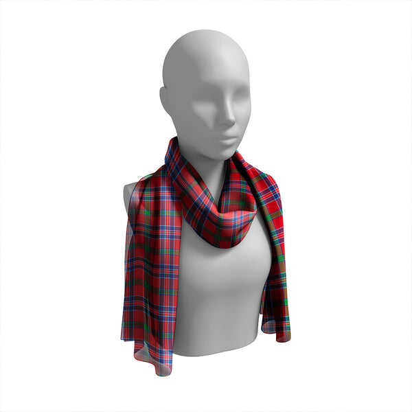 MacNiven Modern Tartan Classic Silk Habotai Long Scarf